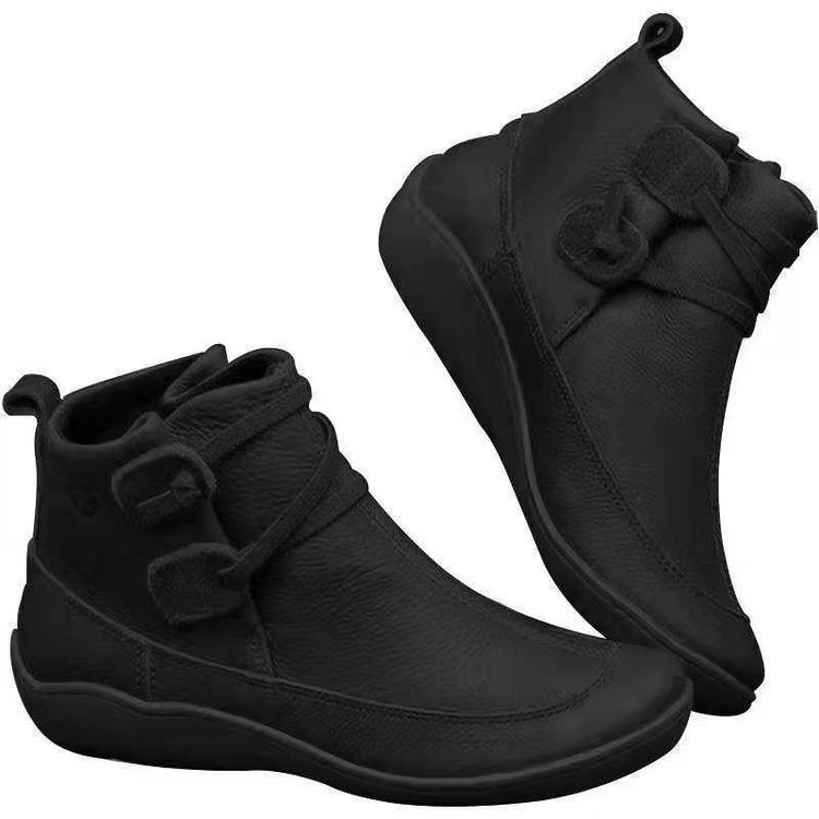 Damen Lederstiefel Winter