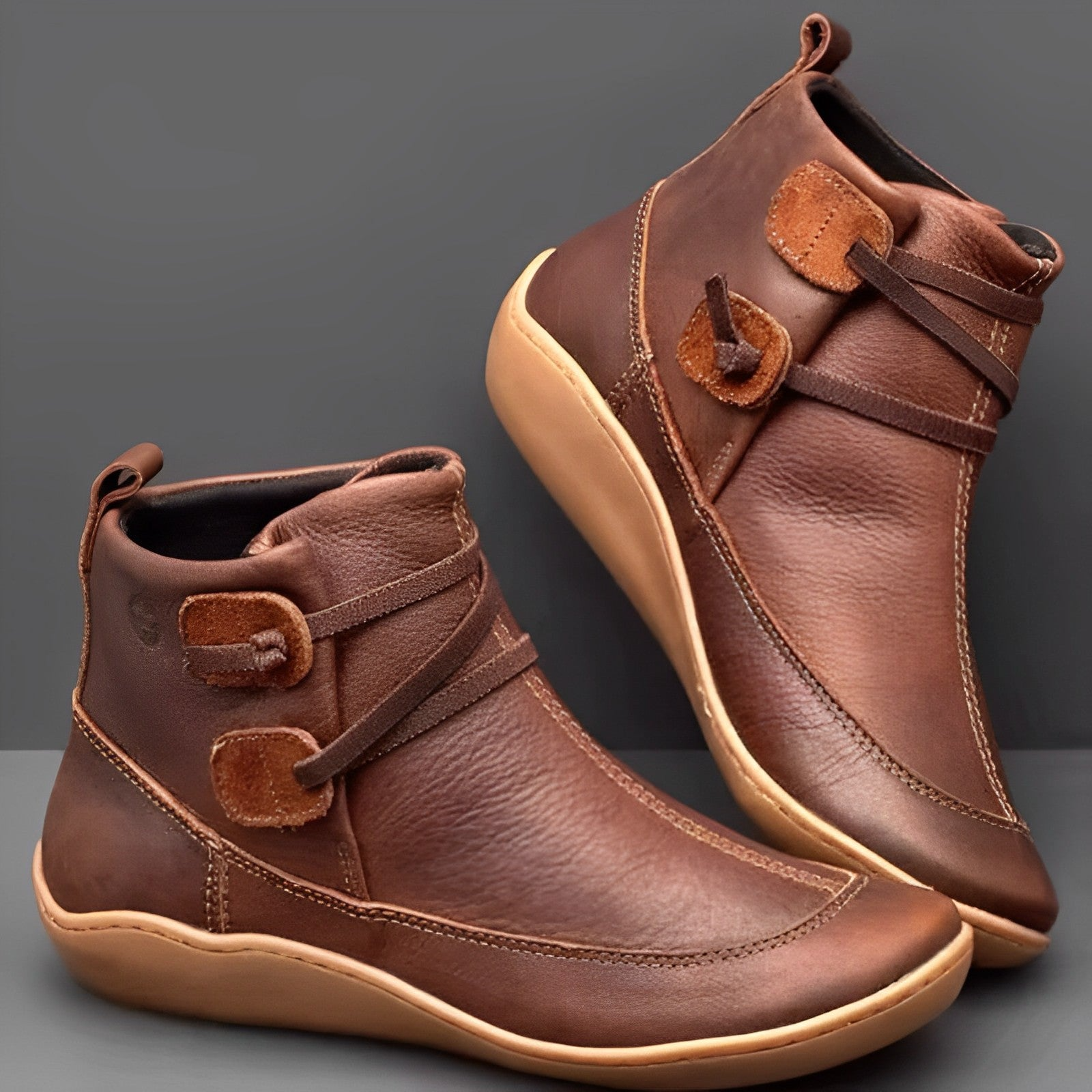 Damen Lederstiefel Winter