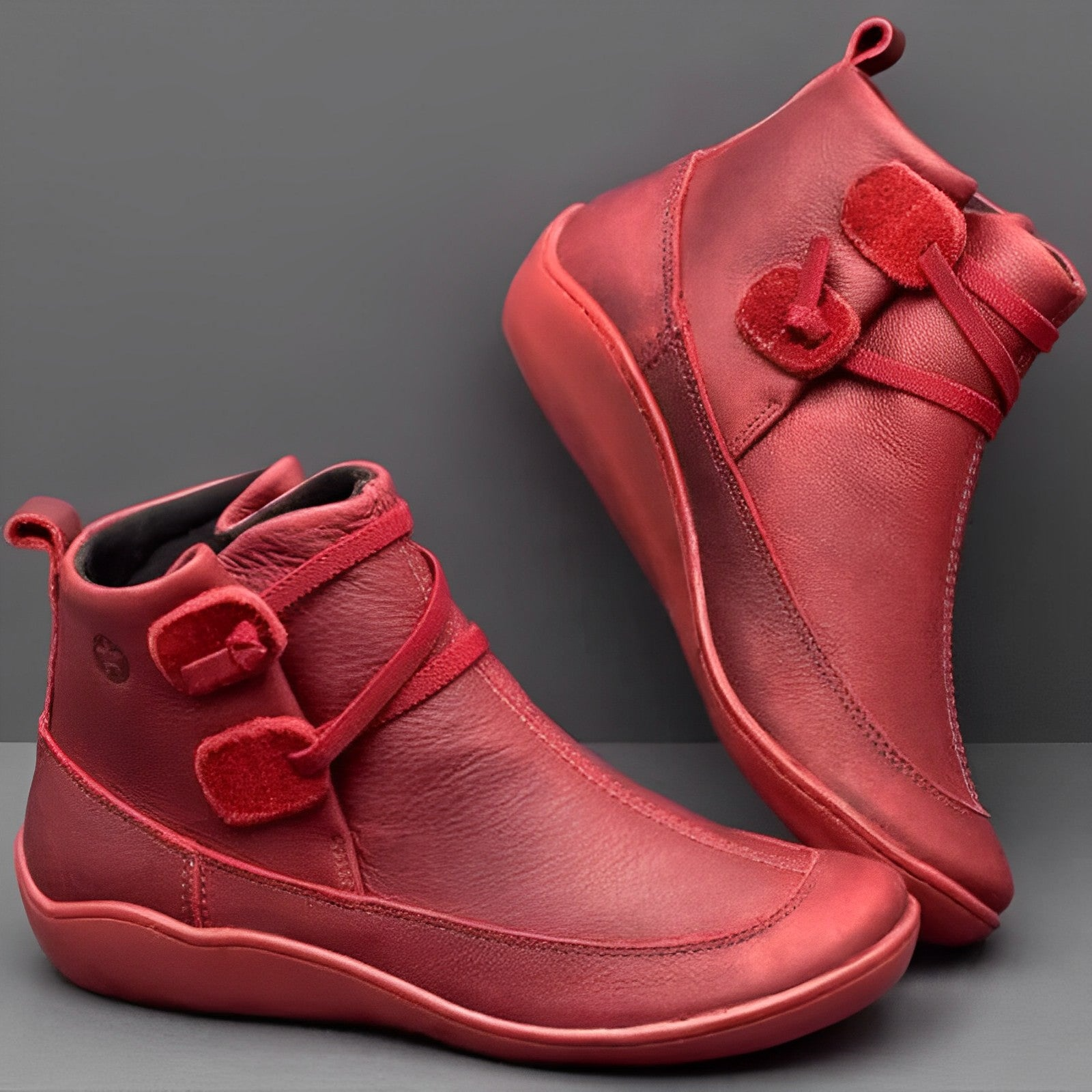Damen Lederstiefel Winter