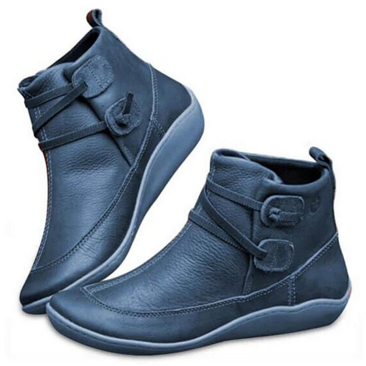 Damen Lederstiefel Winter