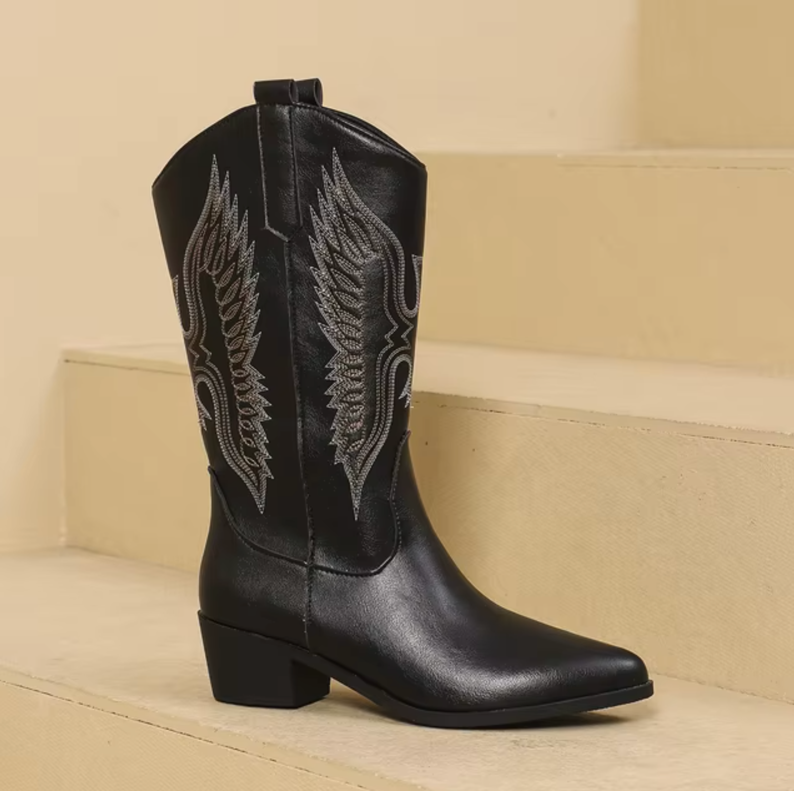 Damen Cowboystiefel Bestickt