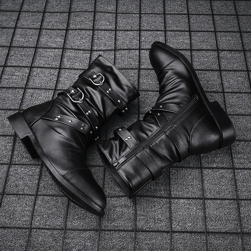 Herren Vintage Lederstiefel