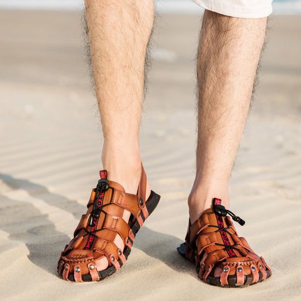 Edward - Stilvolle und Bequeme Ledersandalen
