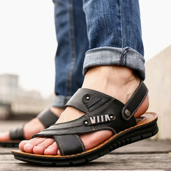 Nellio - Vintage Herren Ledersandalen