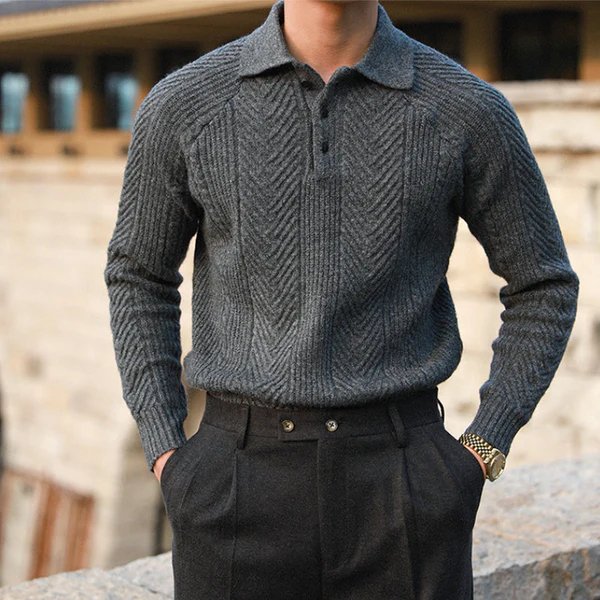 Luis - Herren-Pullover mit Kragen
