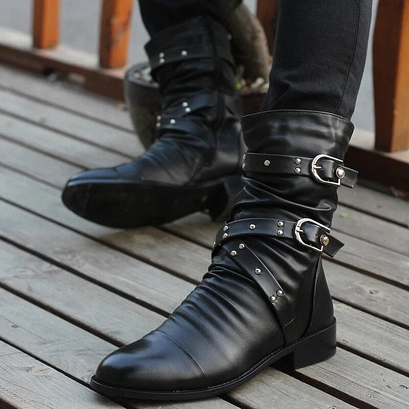Herren Vintage Lederstiefel
